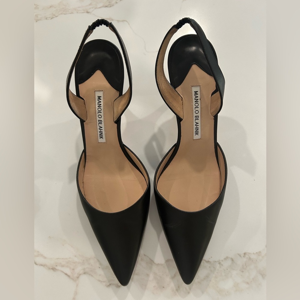 Manolo Blahnik Black Carolyne 70, 39.5, perfect condition